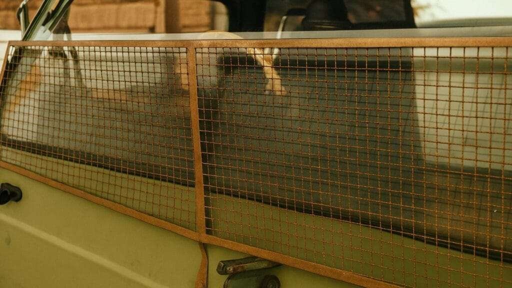 bug screen fitted to front of truck
