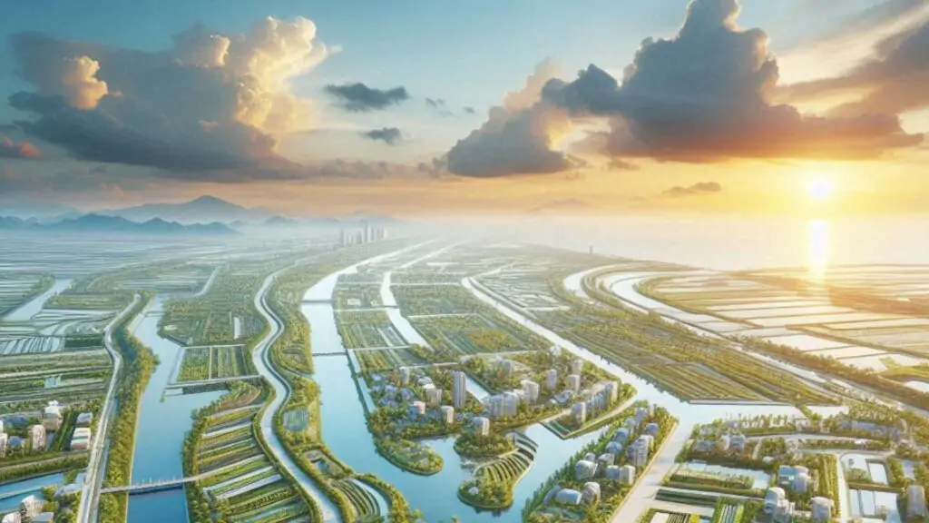 Inland Salt Water Canals And Halophytes