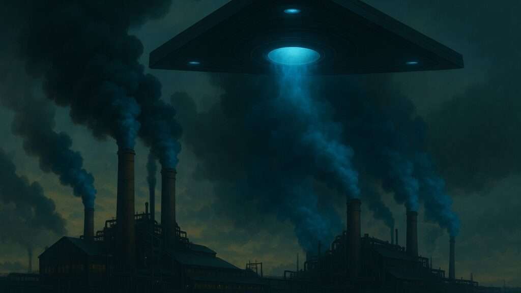 aliens ufo visiting earth factory